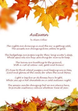 Autumn leaves poem