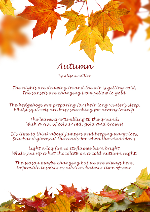 Autumn leaves poem | Insolvency & Corporate Recovery